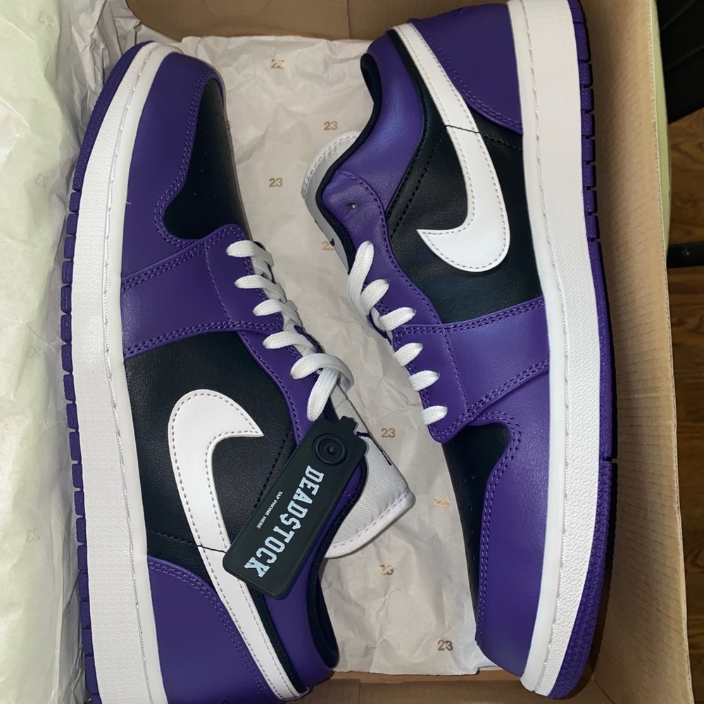 Nike Jordan 1 Low Black Court Purple